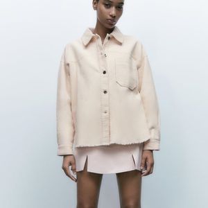 Zara short corduroy jacket with pocket